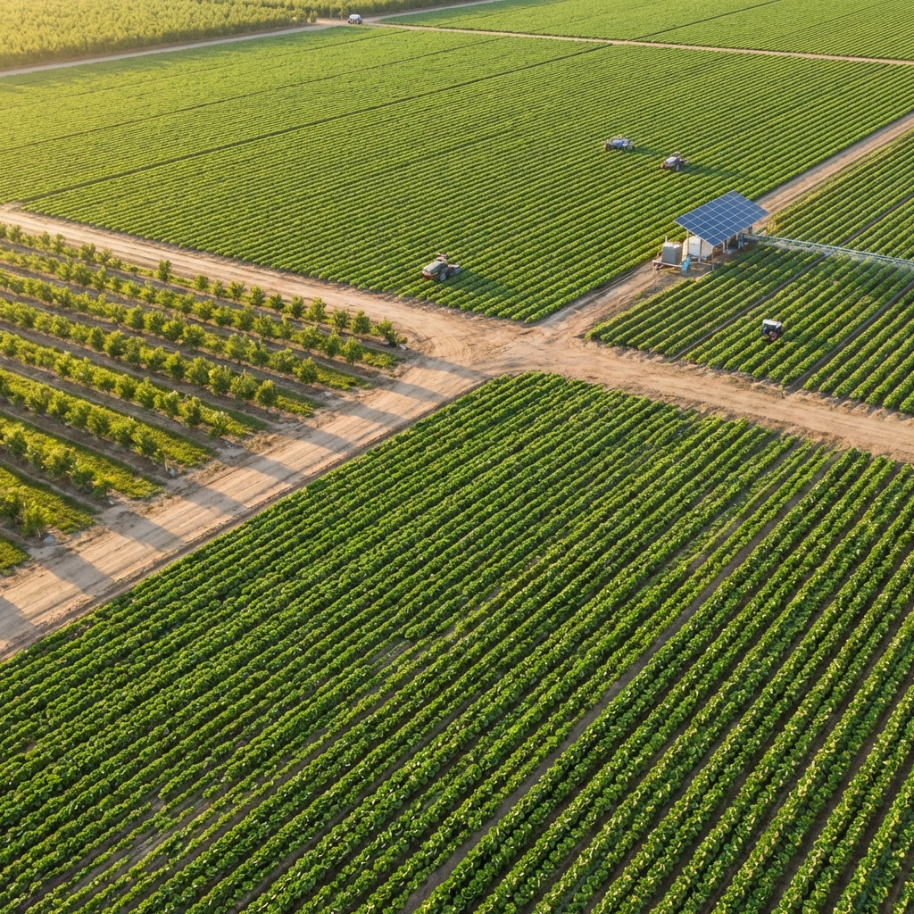 Modern farming field
